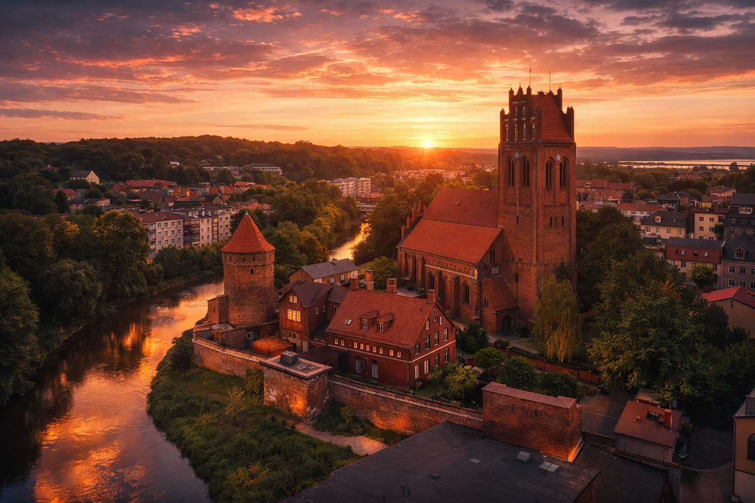 Elbląg — panorama i Stare Miasto